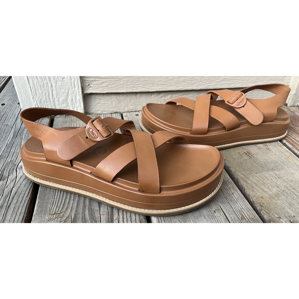 Chaco Townes Midform Women’s 10 Leather Sandals Cashew JCH109480Z